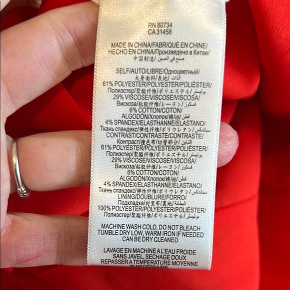 BCBGMaxAzria Red and Khaki A-Line Mini Dress - Picture 8 of 11